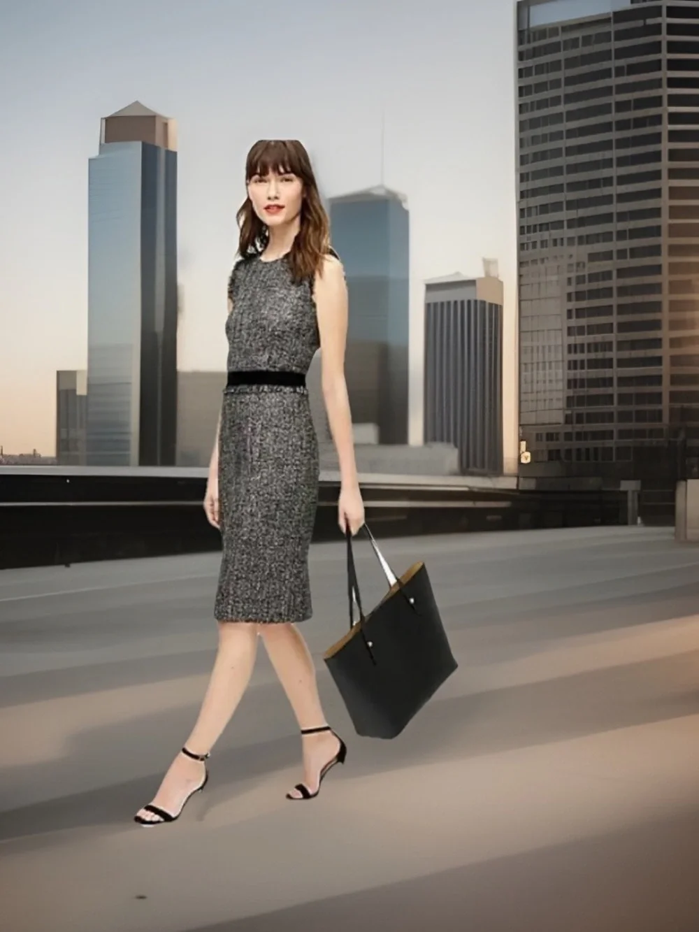 Elegant J.Crew Black & Gray Sheath Sparkling Constellation Tweed Dress dress NWT